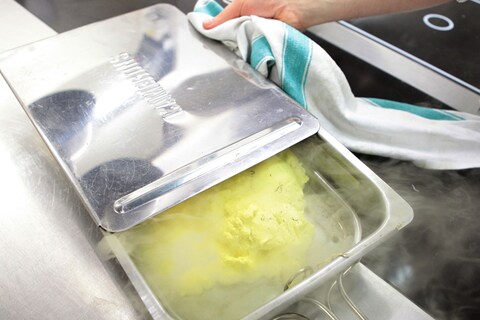 Hay-smoked fresh cheese