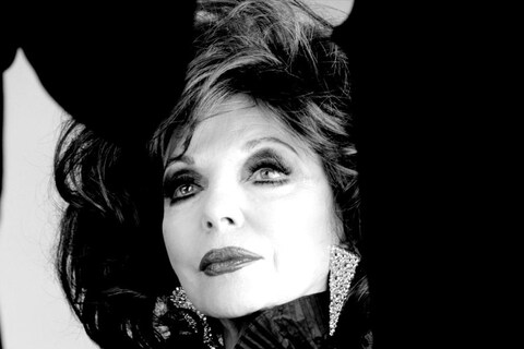 Joan Collins behind the scenes