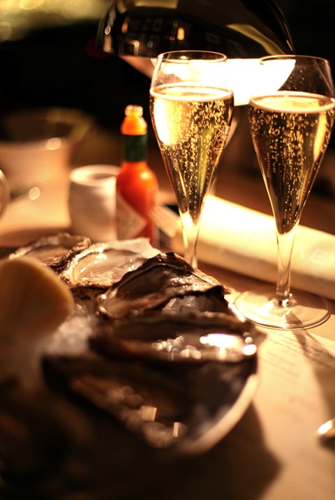 Oysters and champagne at J Sheekey