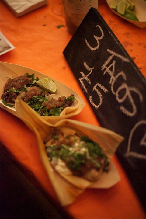 Tacos and a tamale from Erik Medina