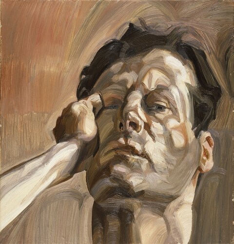 Man&#39;s Head (Self Portrait), 1963 by Lucian Freud