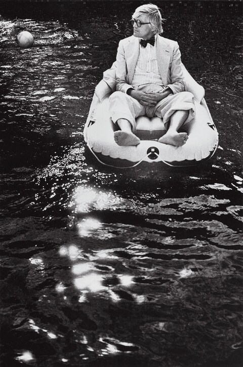 David Hockney at Rising Glen, Hollywood, 1978