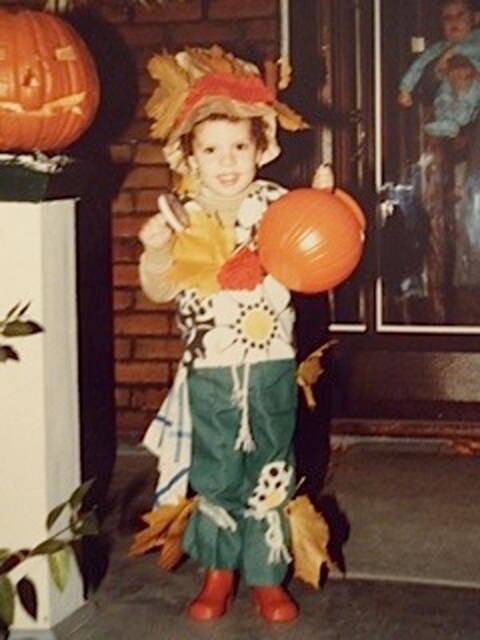 Columnist Chris Hatherill in an autumn costume