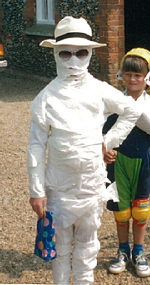 Editor Nancy Waters as the Invisible Man