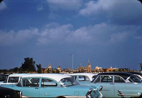 Turquoise Fords at the Disneyland Parking Lot