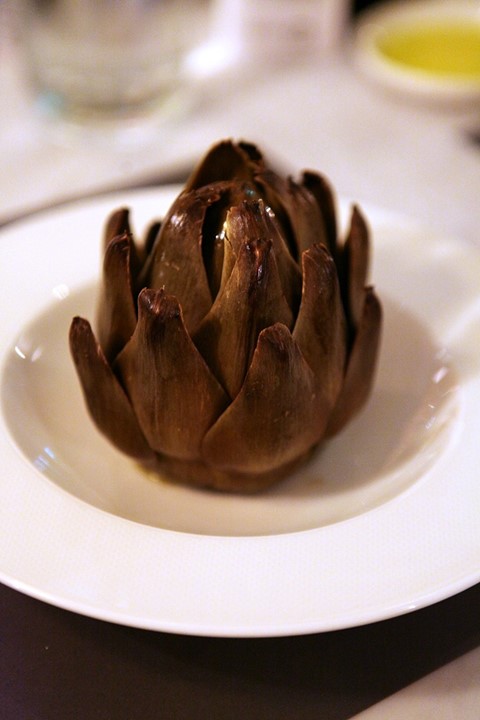 Roast globe artichoke with bagna c&#224;uda at Caf&#233; Murano