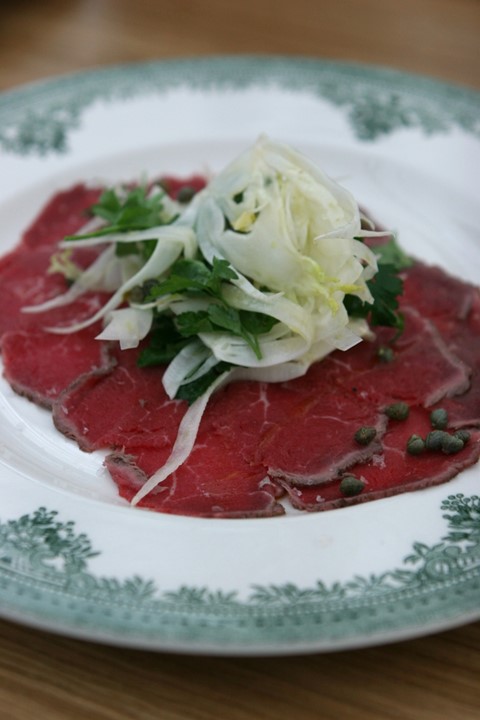 Beef carpaccio at Great Court
