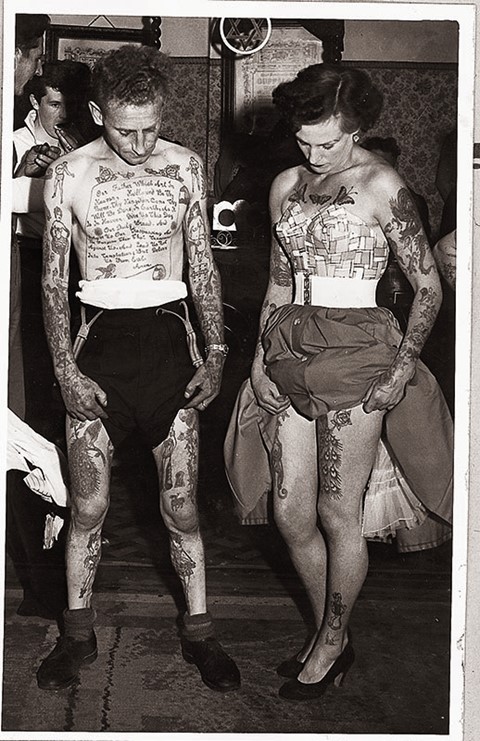 Members of the Bristol Tattooing Club, Great Britain, 1950s