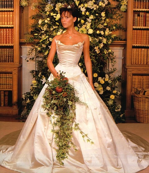 Victoria Beckham in her Vera Wang wedding dress, 1999