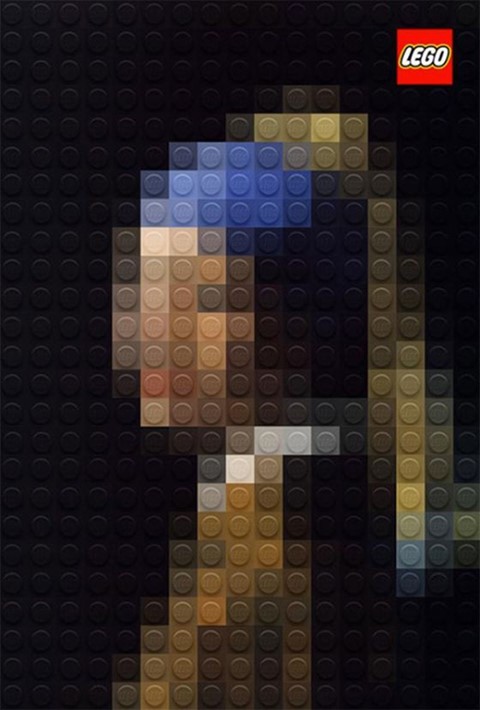 Johannes Vermeer, Girl with a Pearl Earring, 1665 in Lego