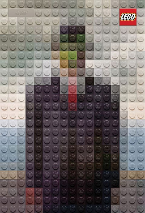 Rene Magritte, The Son of Man, 1946 in Lego