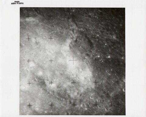The lunar surface from orbit, Apollo 14, January 1971