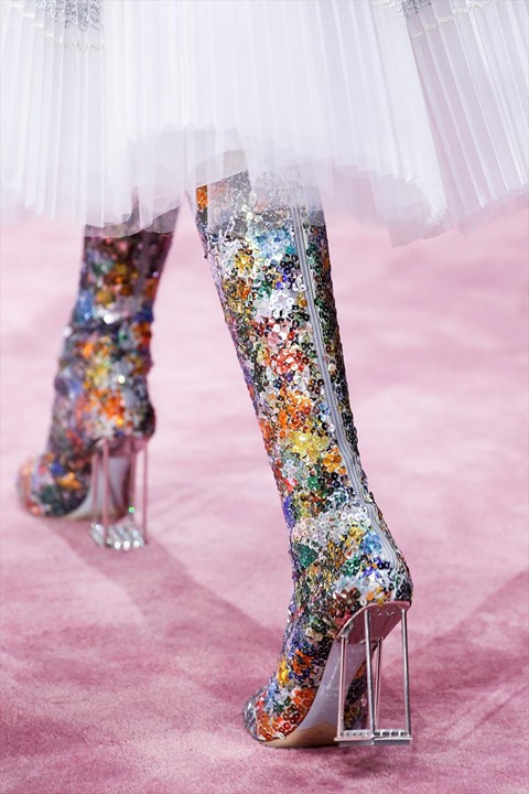 Rainbow Sequin Boots, Dior Couture Spring 2015