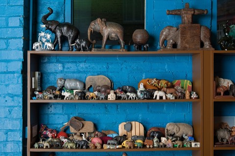 Elephant figurines from the collection of Peter Blake