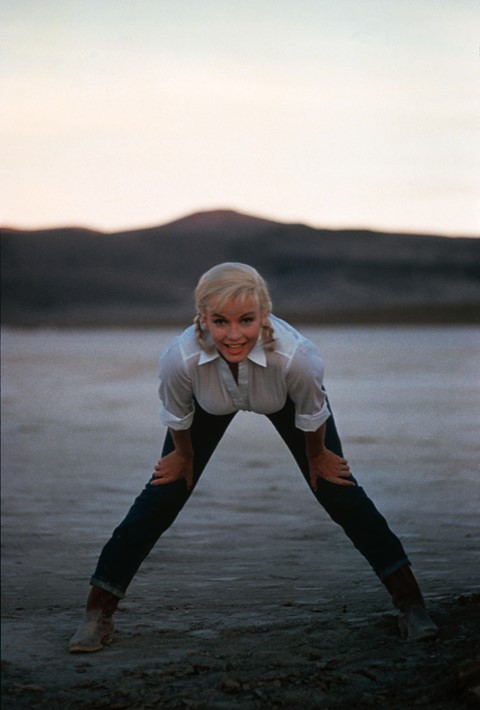 Marilyn Monroe on the set of The Misfits