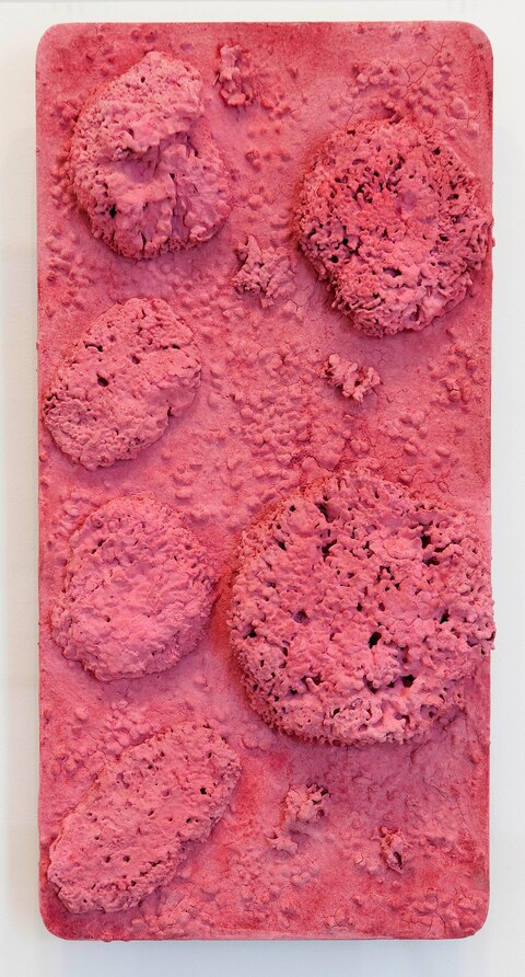 Untitled Pink Sponge-relief, (RE 44) c.1960