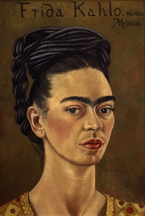 Kahlo_Frida_Self-Portrait_with_Red_and_Gold_Dress_