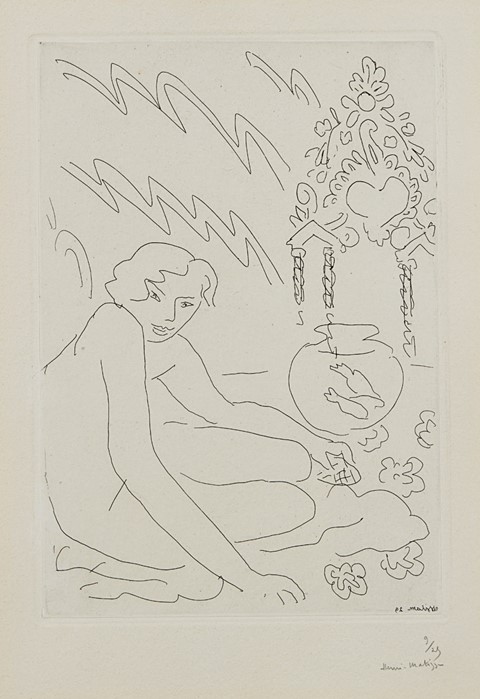 Henri Matisse Nu au miroir marocain 1929 Etching o