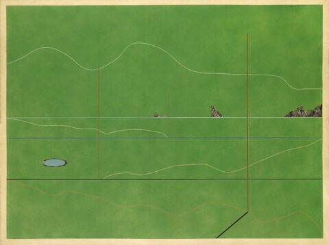 16. Landscape with a Blue Pool, oil on canvas, 151