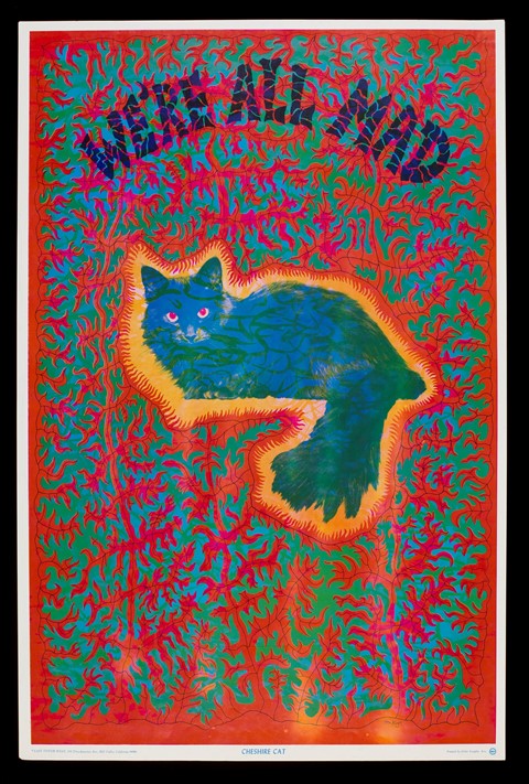 &#39;Cheshire cat&#39;, psychedelic poster by Joseph McHug