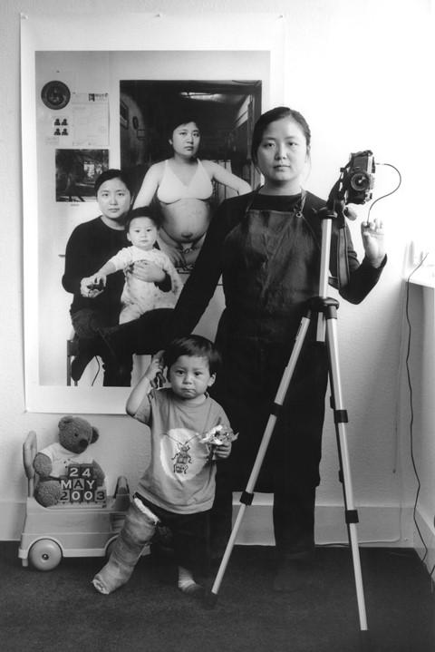 Annie Wang, “My son’s leg was in plaster,” 2003