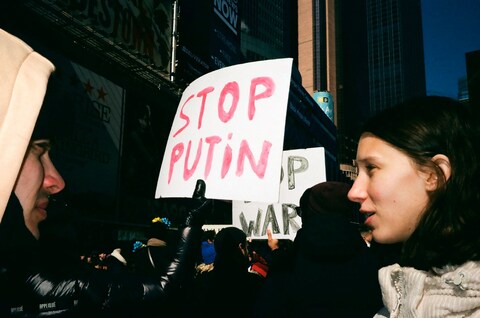New Yorkers Protest Against The War in Ukraine