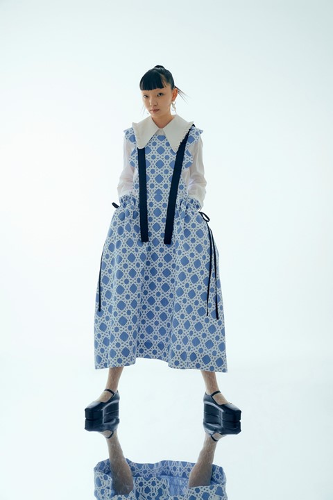 Moon Jar Dress, Blue by Minju Kim. Seoul, 2021 &#169; M
