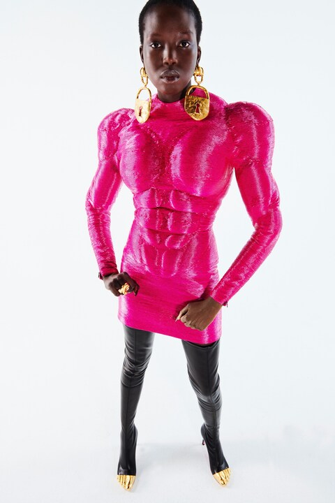 Schiaparelli by Daniel Roseberry, Pink minidress