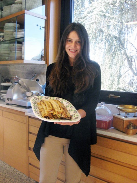 Margherita Missoni with her Palatschinken with Jam