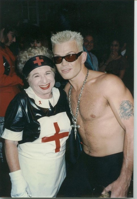 Dr Ruth and Billy Idol at amFAR, 1992