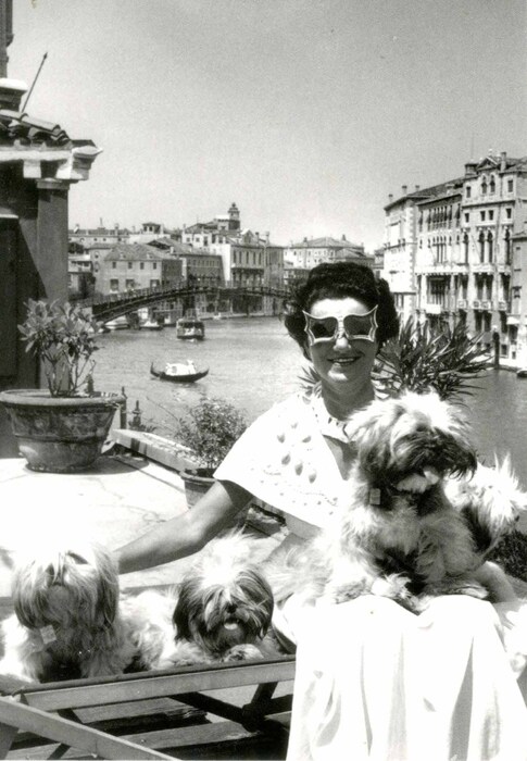 Peggy Guggenheim and her dogs