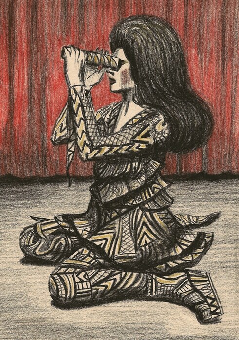 Givenchy S/S 10 Illustrations by Zoe Taylor