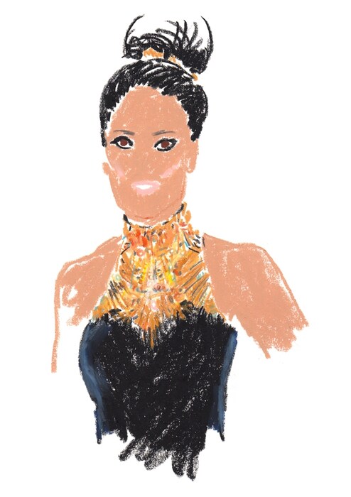 Salma Hayek in Alexander McQueen