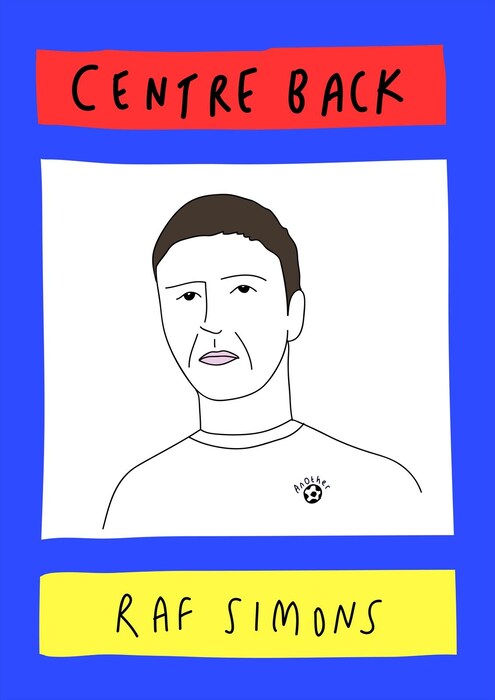 Raf Simons as centre back