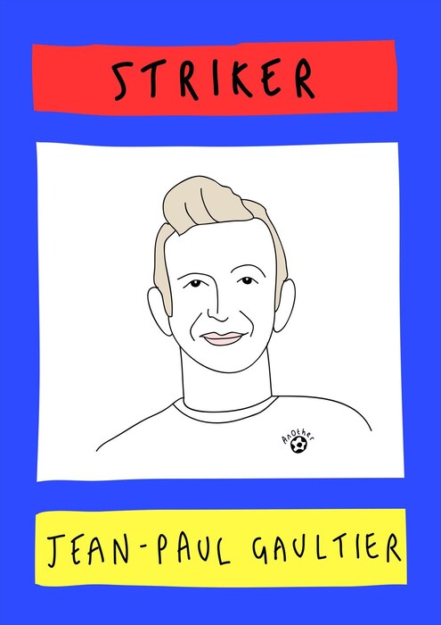 Jean Paul Gaultier as striker