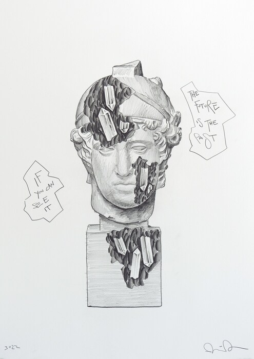 Study for Eroded Ares with Helmet (2022)