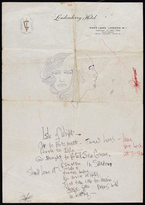 Directions to the Isle of Wight Festival written by Jimi Hen