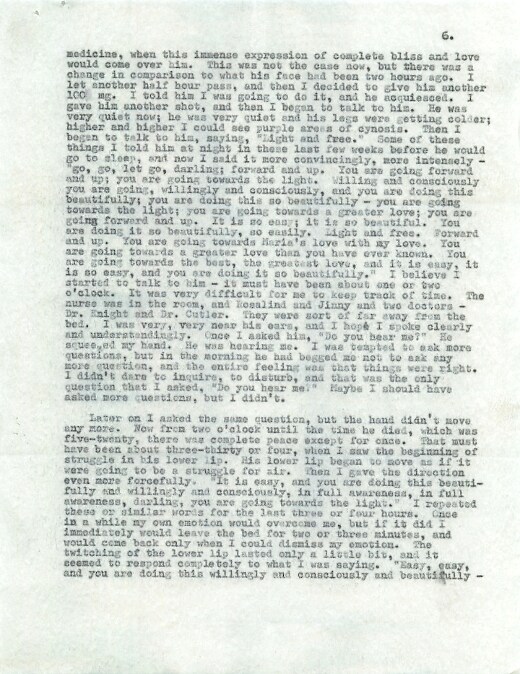 Laura Huxley&#39;s Letter on the death of her husband Aldous Hux