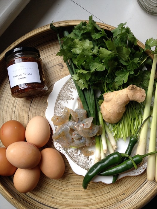 Omelette ingredients