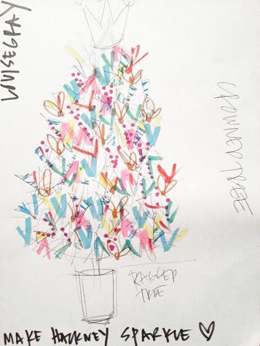 Christmas trees in Hackney