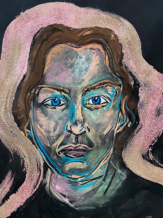 Self-portrait and portrait of Tammy by Christopher Kane