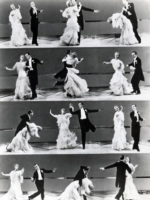 Fred Astaire and Ginger Rogers dancing
