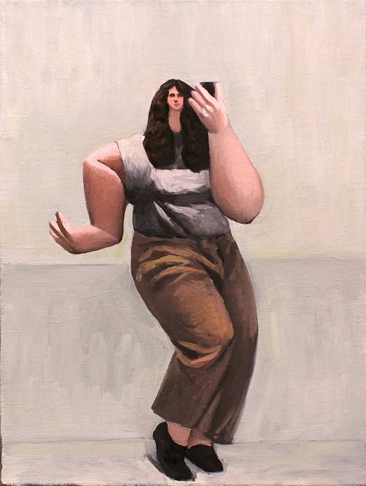 Tony Toscani, Selfie Pose, 2018, Oil on Linen, 16