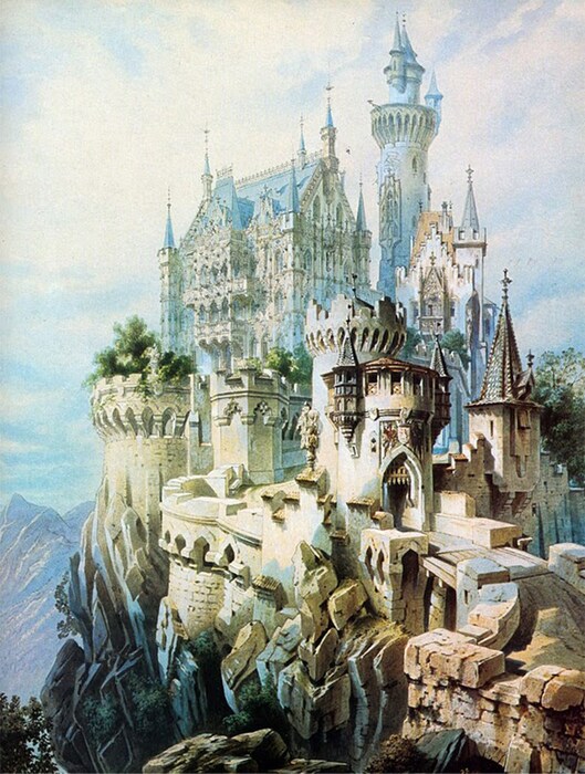 Schloss_Falkenstein_Planung_Gemälde_Historismus_L