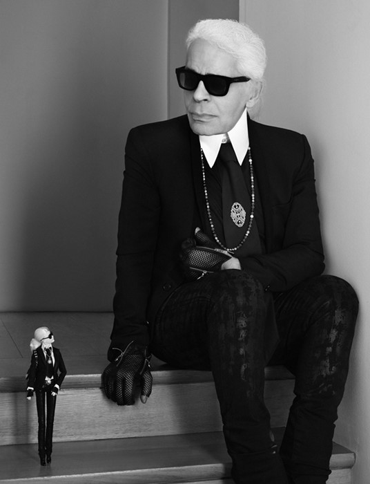 Karl Lagerfeld and Barbie Lagerfeld