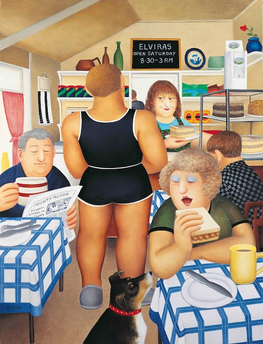 Beryl Cook, Elviras Cafe, 1997