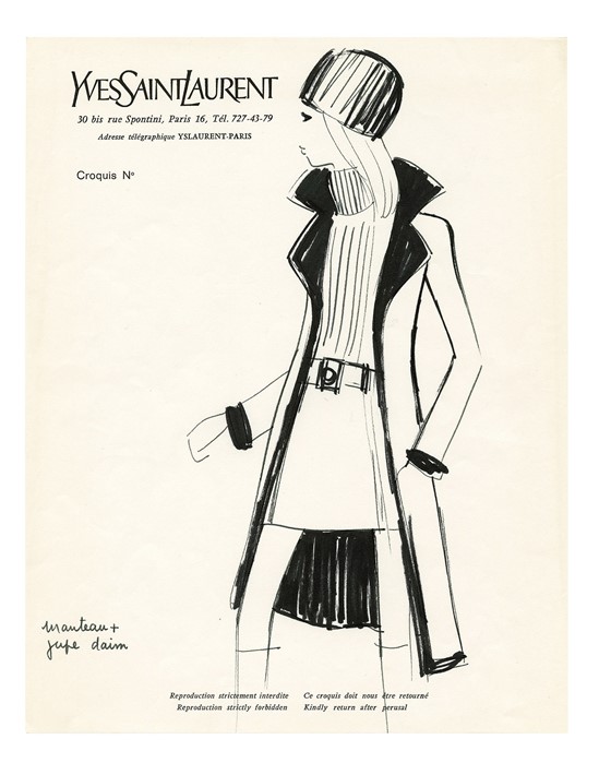 Dressing Belle de Jour: YSL’s Sketches for the Iconic Film | AnOther