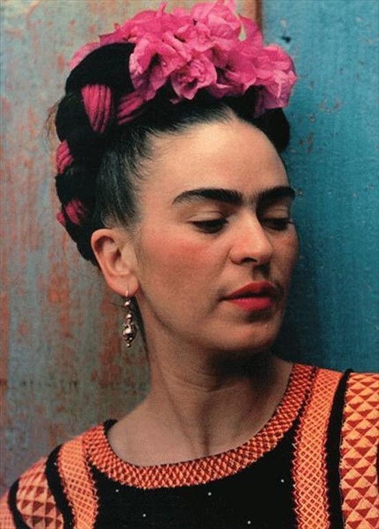 Frida Kahlo and flowers
