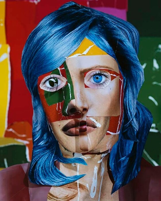 Portrait with blue hair, 2013