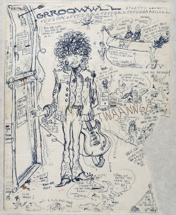 Cartoon of Jimi Hendrix
